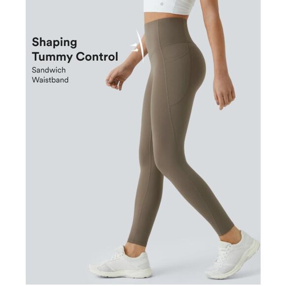 Halara UltraSculpt Medium Leggings High Waisted Tummy Control Pocket Shaping, M - Picture 1 of 12